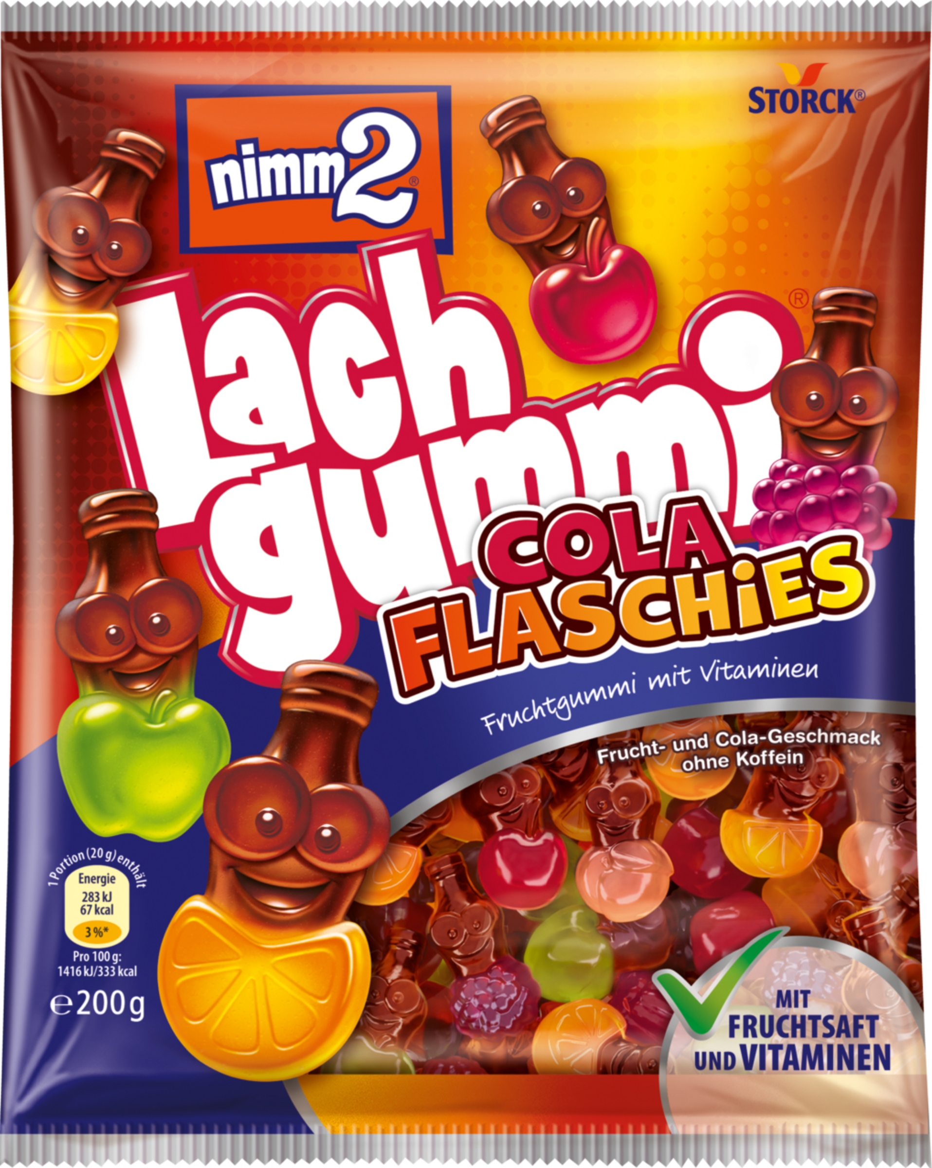 Storck nimm2 Lachgummi Cola Flaschies