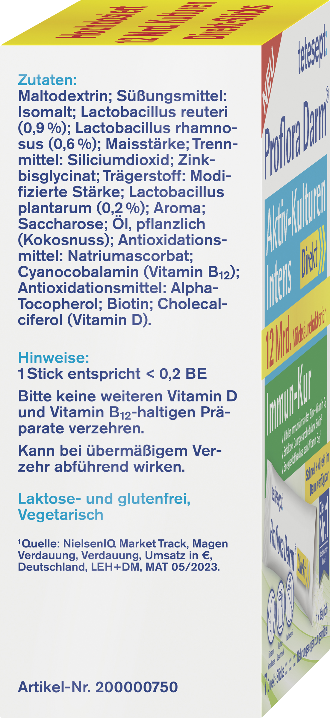 أعواد Proflora Darm Aktiv-Kulturen Intens Direct 4