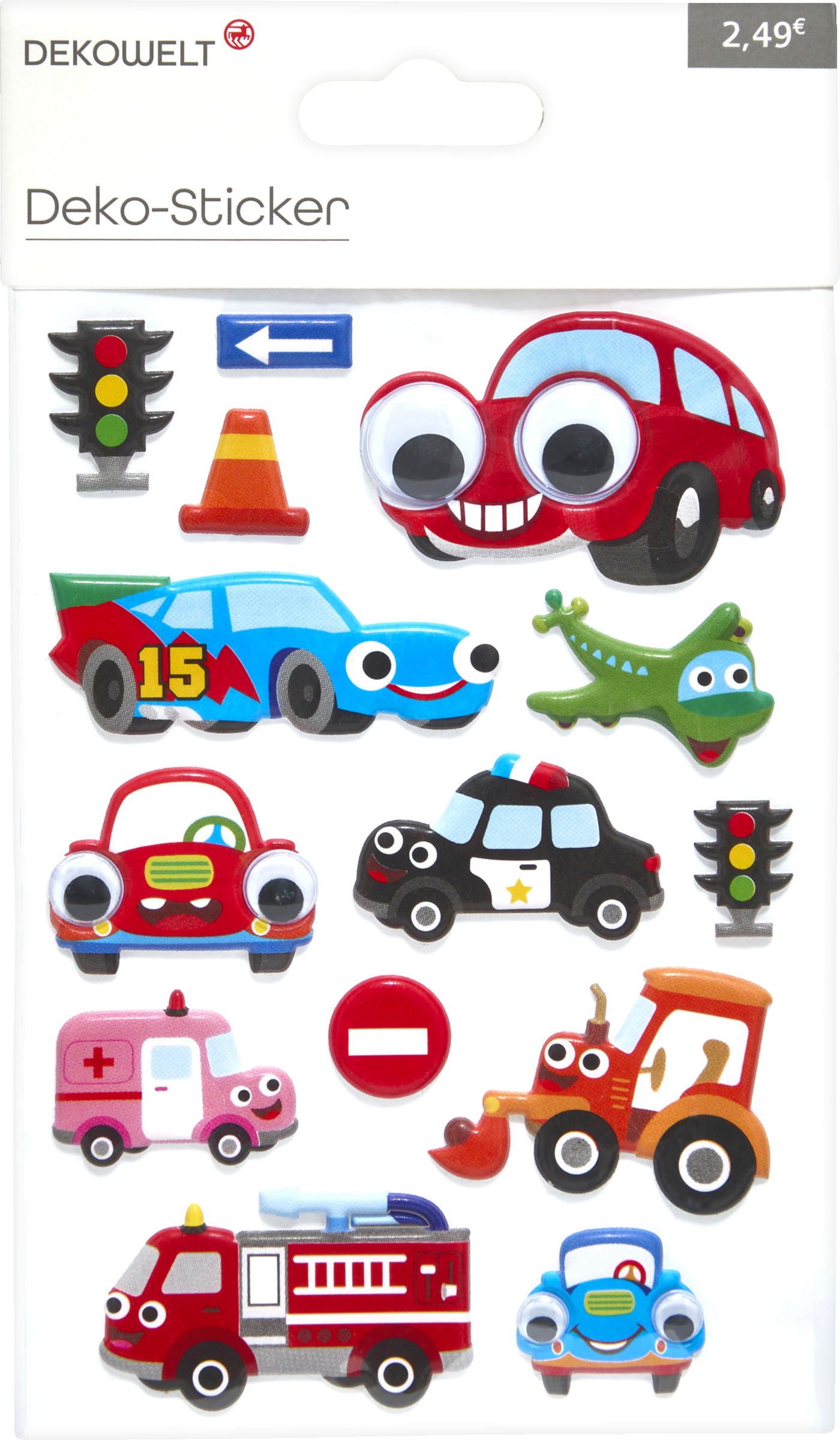 DEKOWELT SOFT EVA STICKER MIT AUGEN FS2