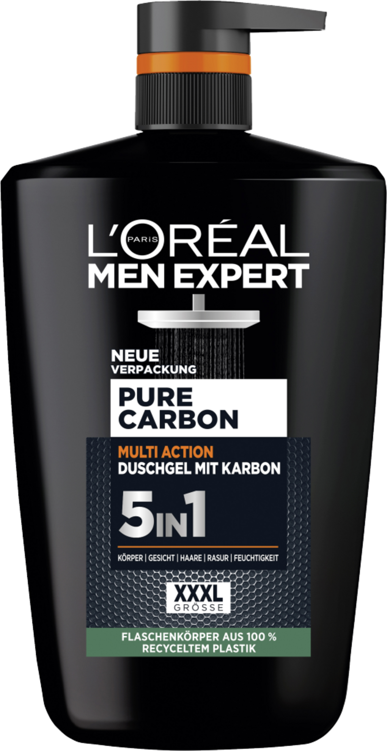 L’Oréal Paris men expert XXXL Duschgel & Shampoo Pure Carbon mit Karbon 5in1