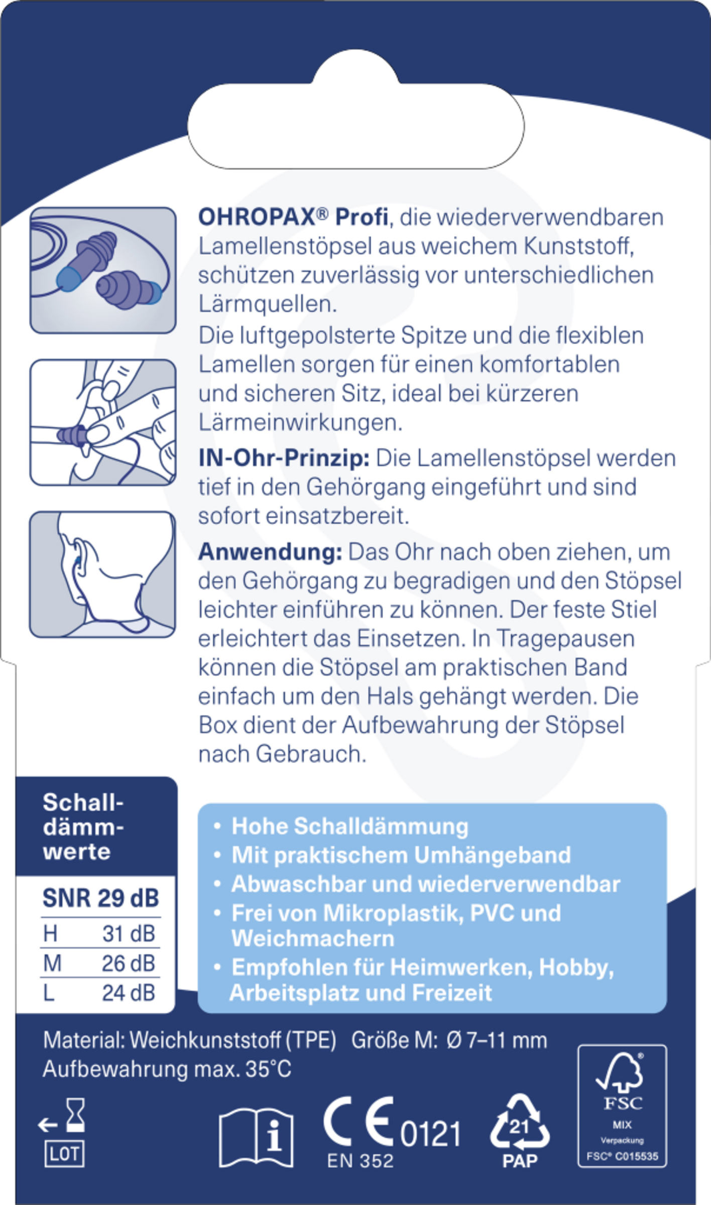 سدادات أذن داخل الأذن PROFI 3