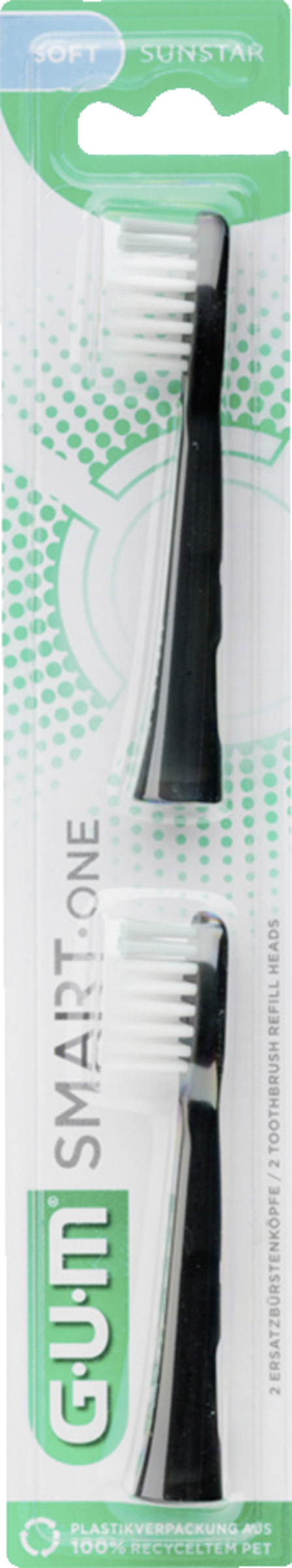 GUM® Smart One Ersatzbürstenköpfe Schwarz