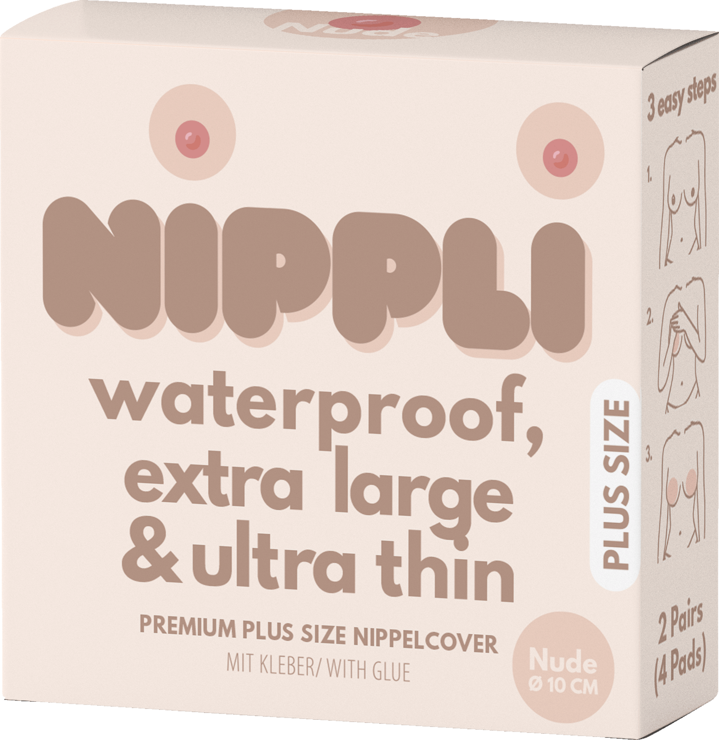 Nippli Plus Size Nippelcover Nude mit Kleber