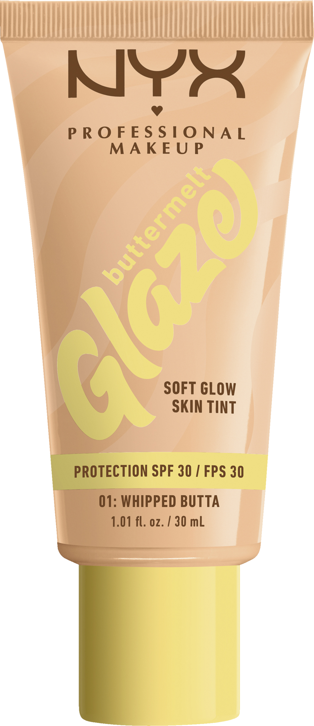 NYX Professional MakeUp Buttermelt Glaze Foundation 01 Whipped Butta LSF 30