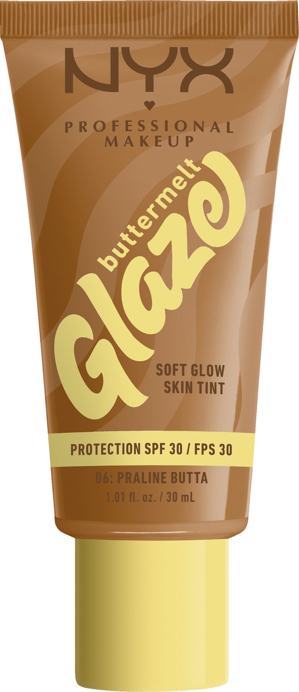 NYX Professional MakeUp Buttermelt Glaze Foundation 06 Praline Butta LSF 30