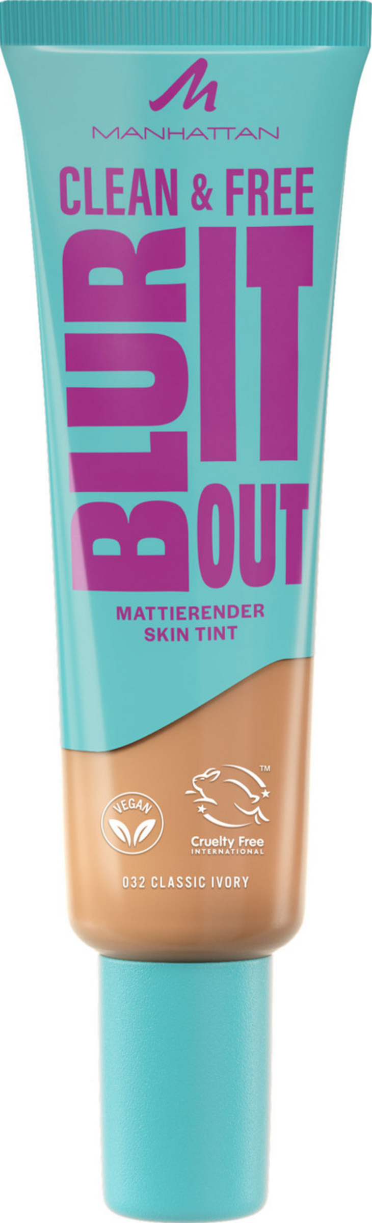 Manhattan Clean & Free Blur It Out Skin Tint 32 Classic Ivory LSF20