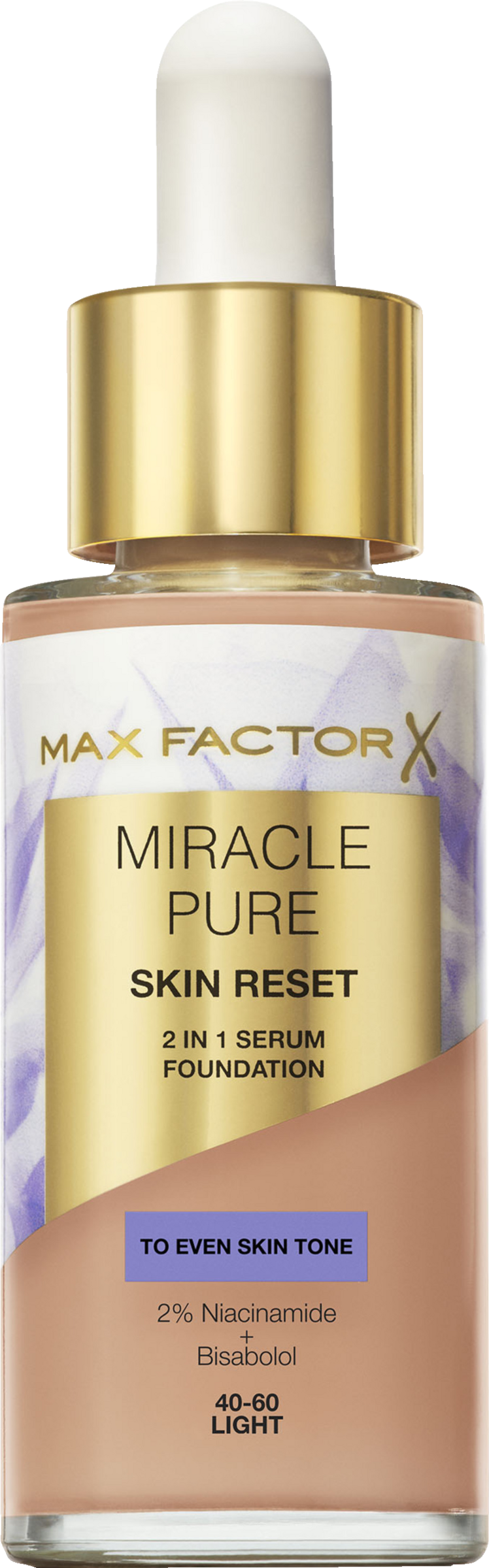 Max Factor Miracle Pure Skin Reset Foundation 40-60 light