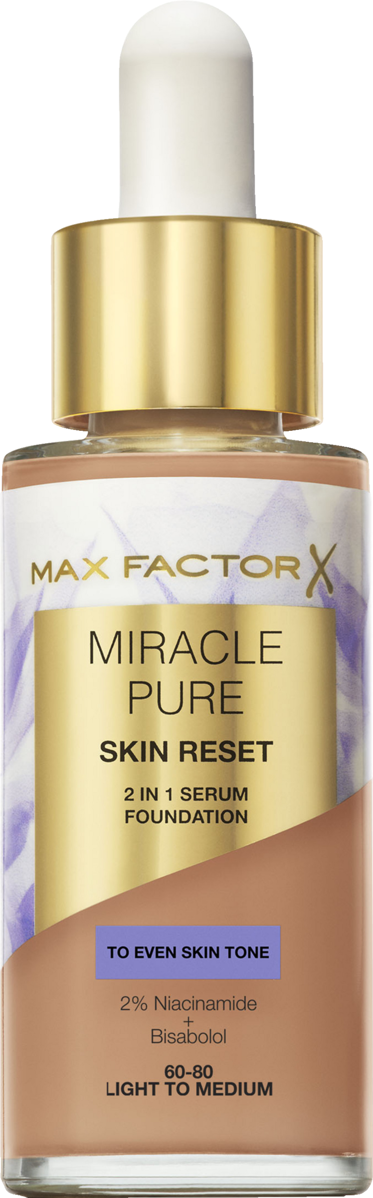 Max Factor Miracle Pure Skin Reset Foundation 60-80 light to medium