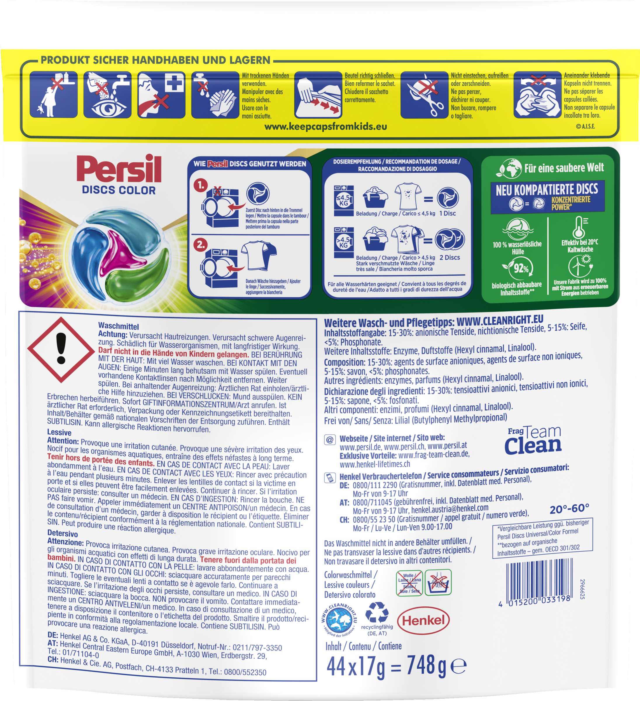 4in1 Colorwaschmittel Discs 44 WL