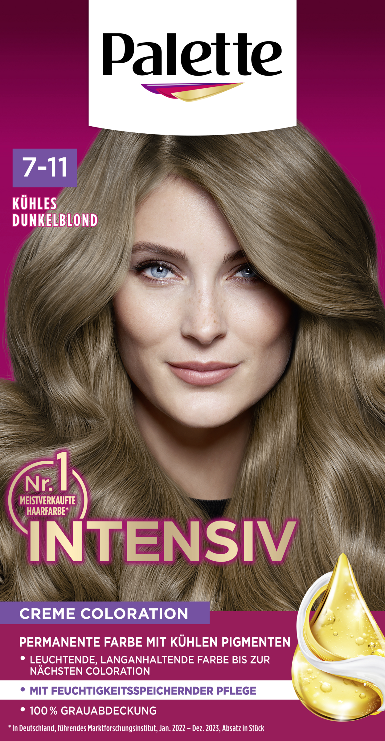 Poly Palette Intensiv Creme Coloration 7-11 Kühles Dunkelblond