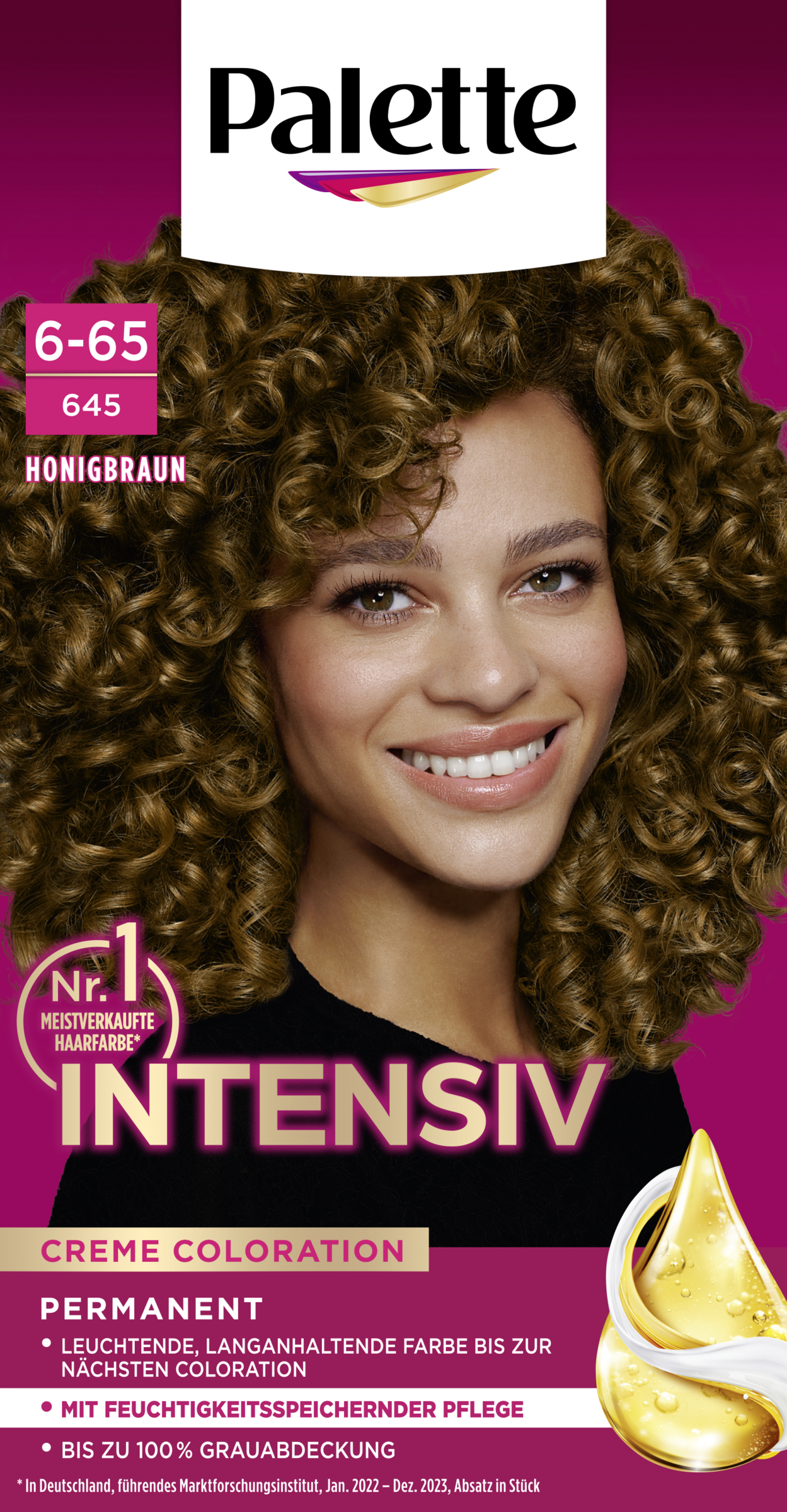 Poly Palette Intensiv Creme Coloration 6-65645 Honigbraun