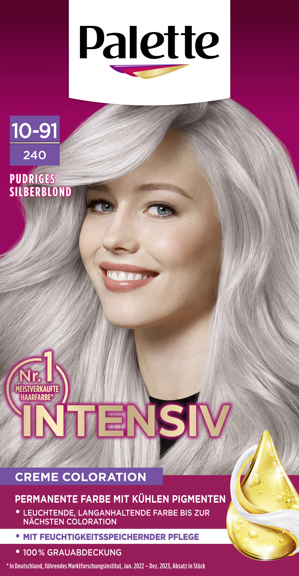 Intensiv Creme Coloration 10-91240 Pudriges Silberblond