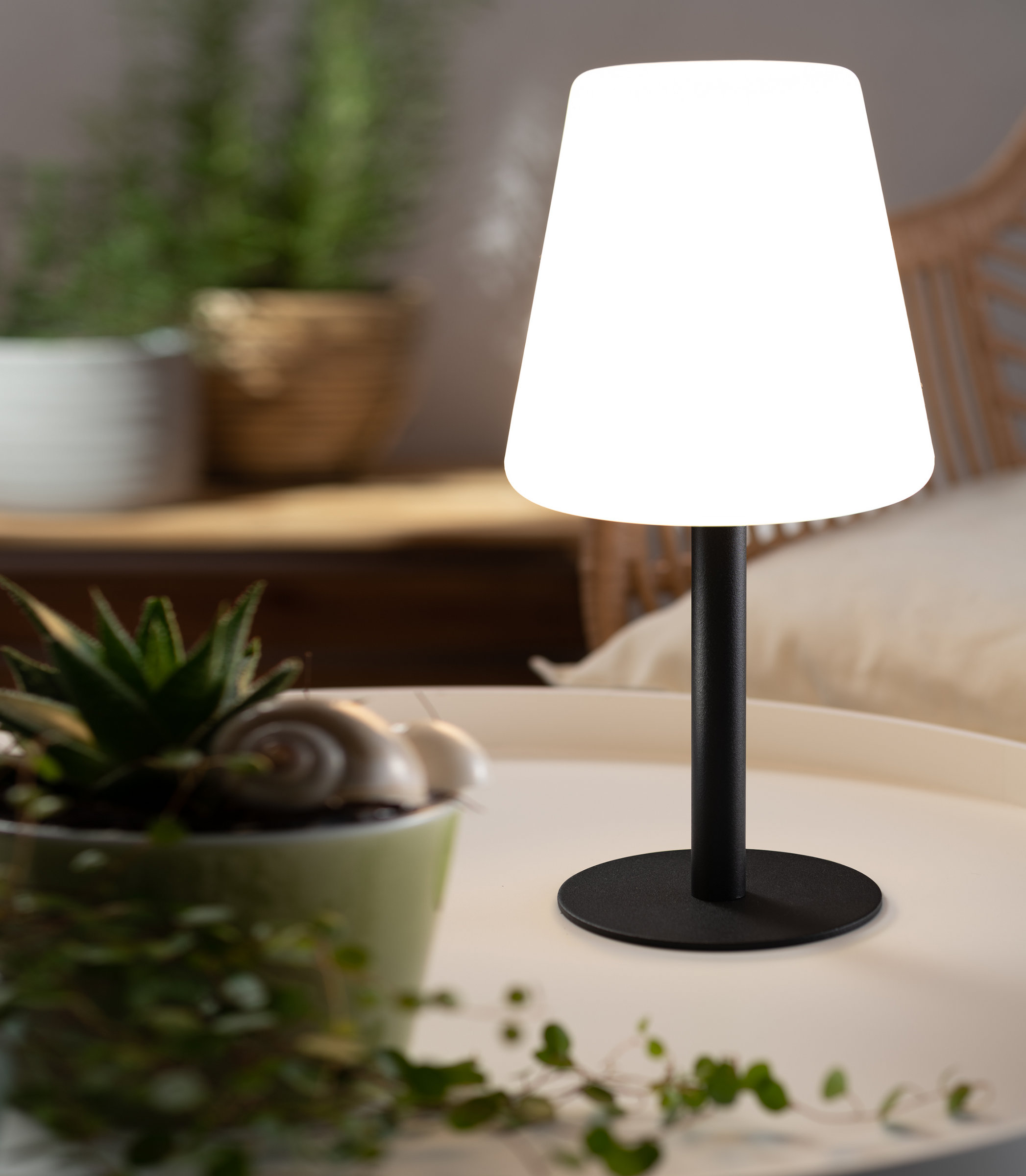 IDEENWELT Akku-Outdoor-Tischleuchte