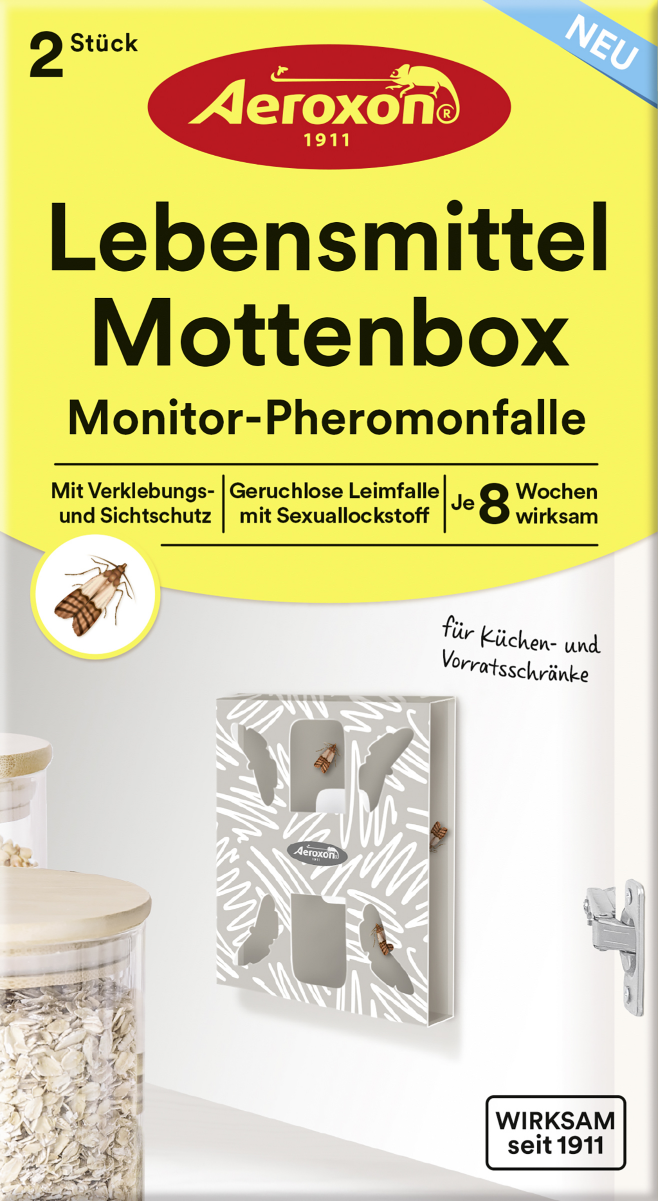 Aeroxon Lebensmittel Mottenbox Monitor-Pheromonfalle