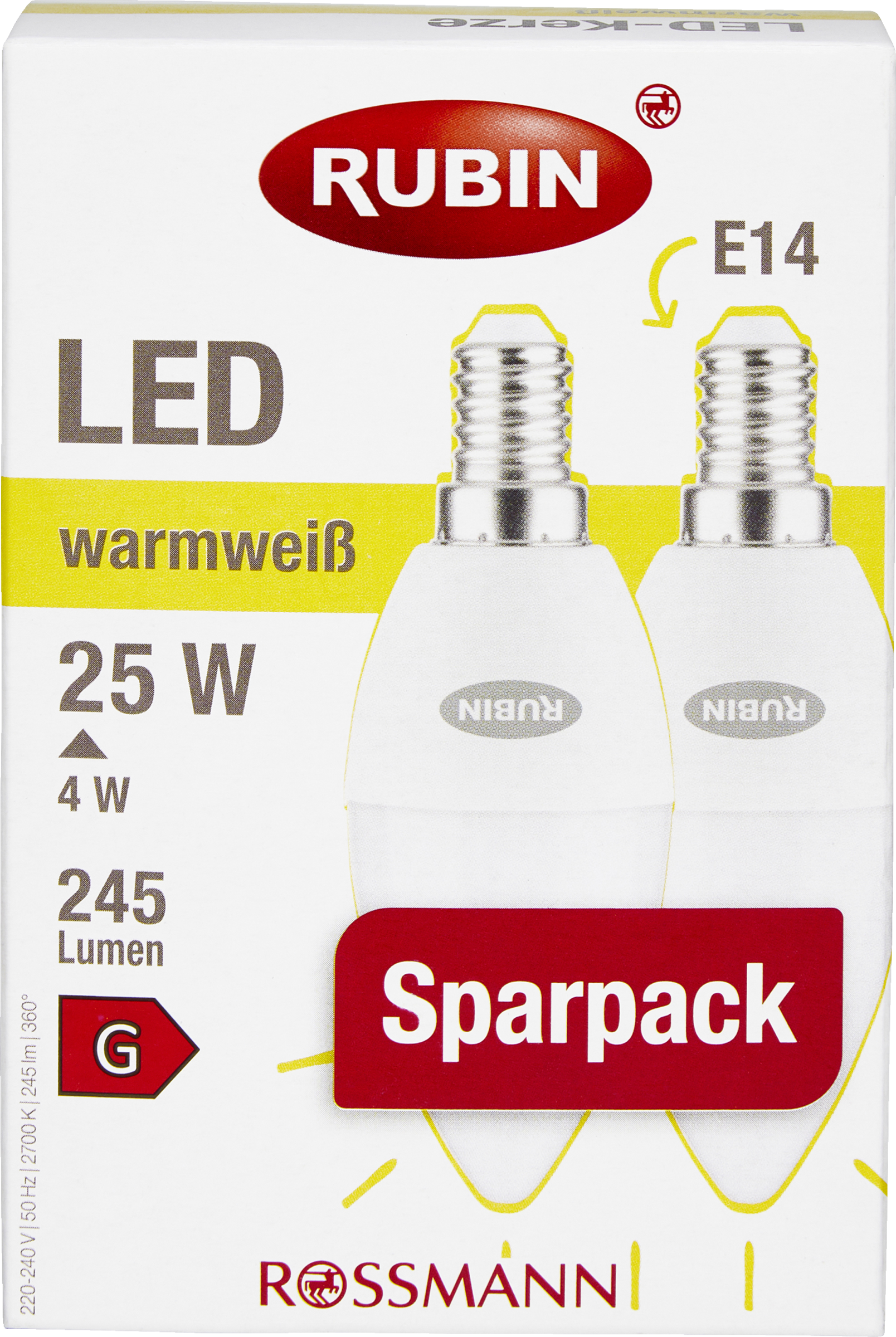 RUBIN LED Glühbirne E14 Sparpack