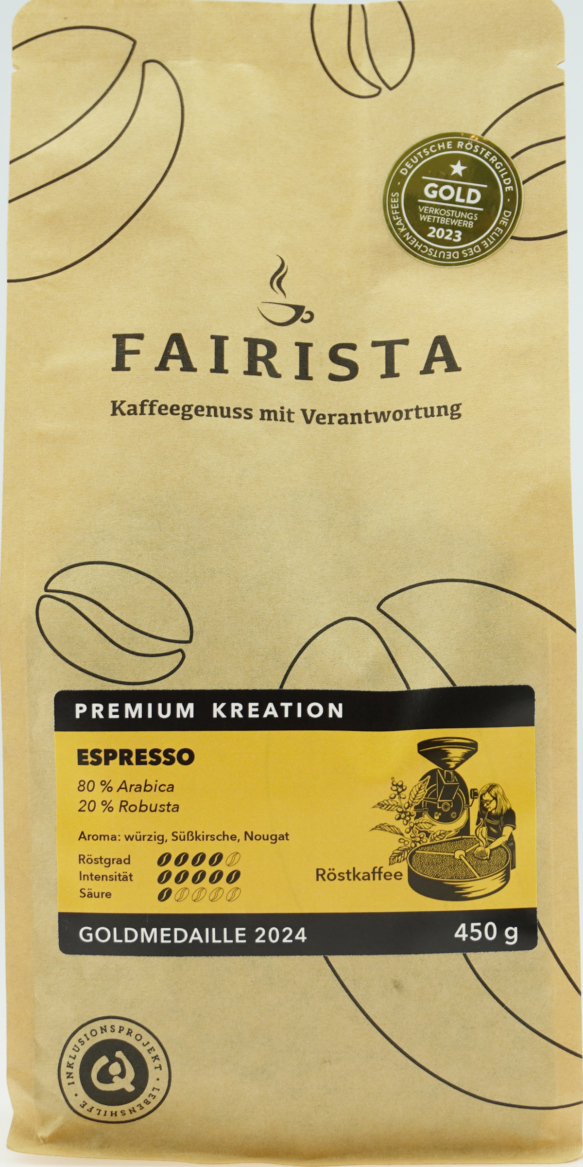 Fairista Espresso ganze Bohnen