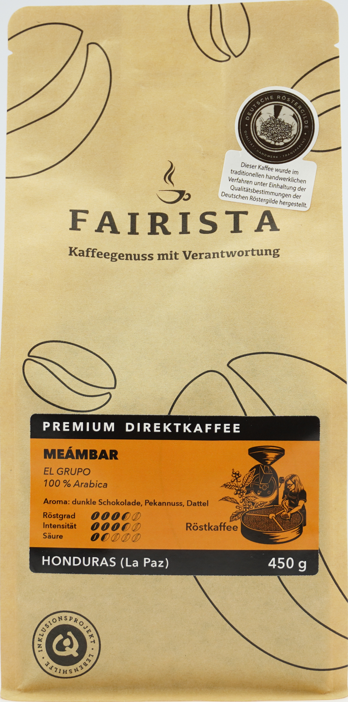 Fairista Kaffee Meámbar El Grupo ganze Bohne