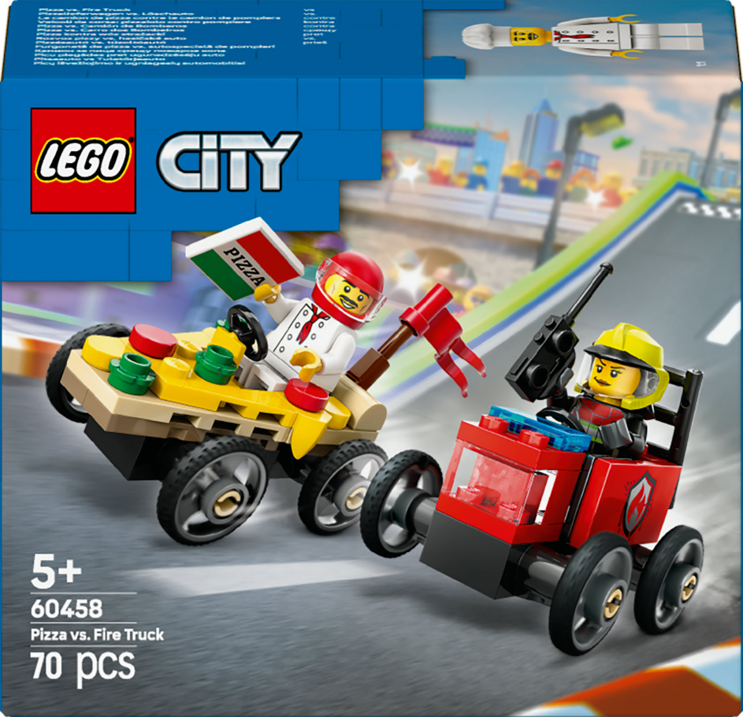 LEGO CITY 60458 Pizzalieferwagen vs. Löschauto