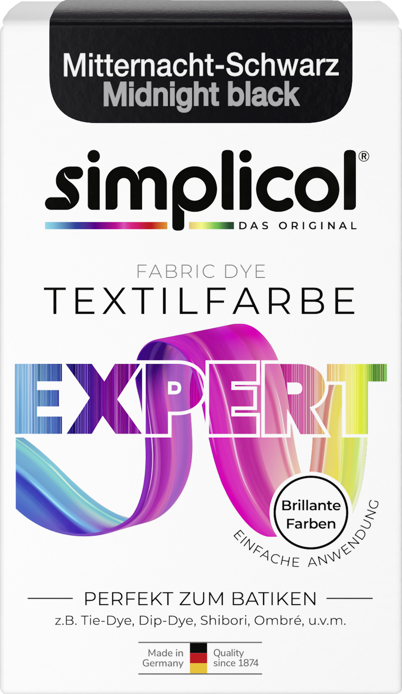 simplicol Textilfarbe expert Mitternacht-Schwarz