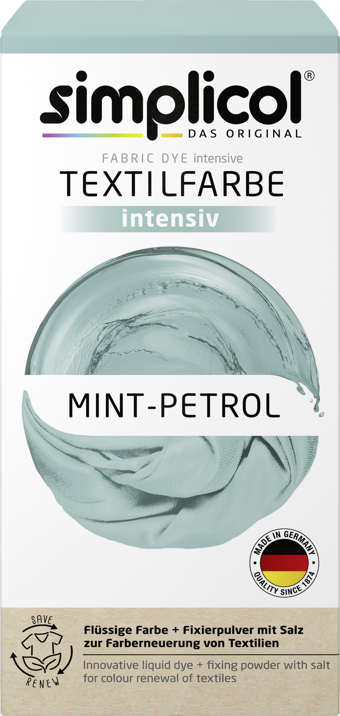 simplicol Textilfarbe Intensiv Mint-Petrol