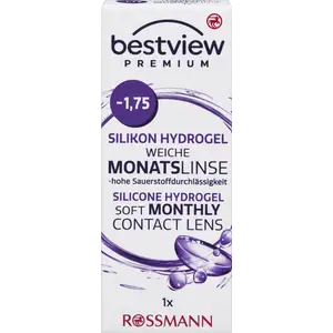 عدسة شهرية سيليكون هيدروجيل ناعمة فاخرة -1.75