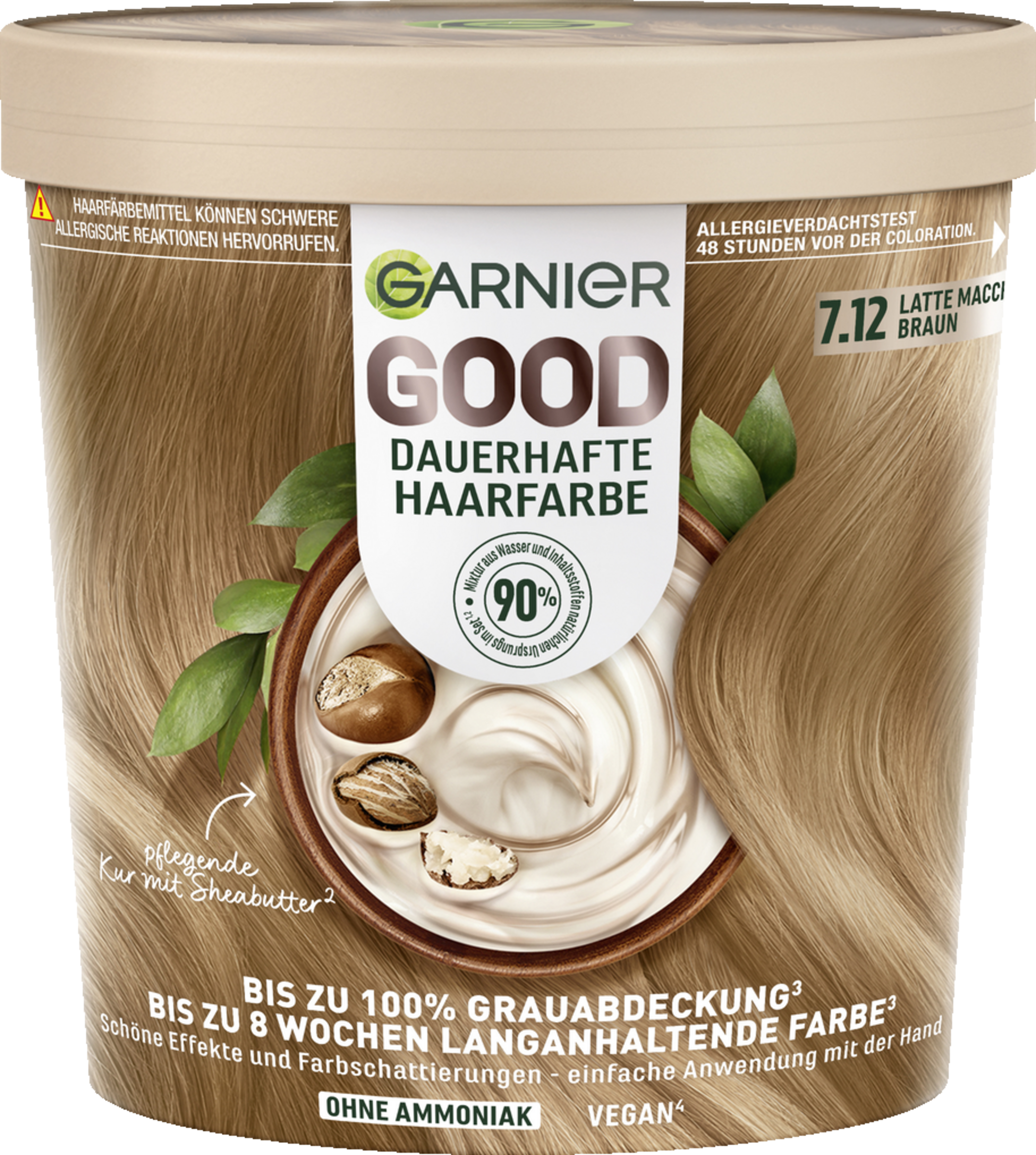 Garnier GOOD dauerhafte Haarfarbe 7.12 Latte Macchiato Braun