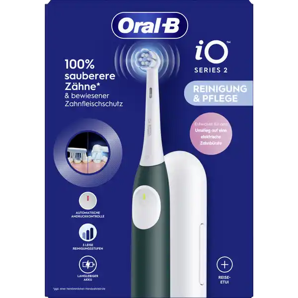 فرشاة أسنان كهربائية iO Series 2 Forest Green مع حقيبة سفر
