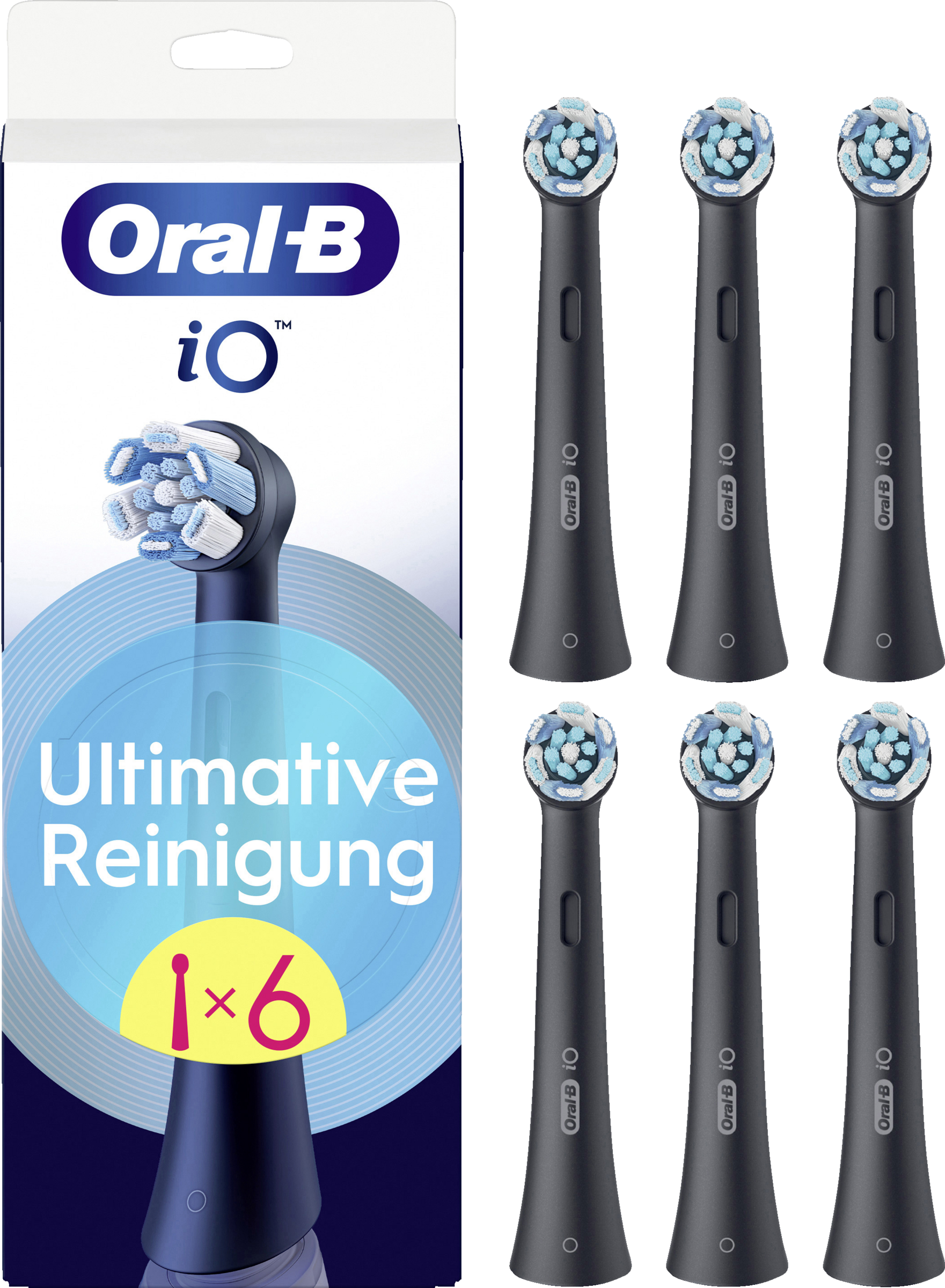 Oral-B 6er Set Aufsteckbürsten iO Ultimative Reinigung schwarz