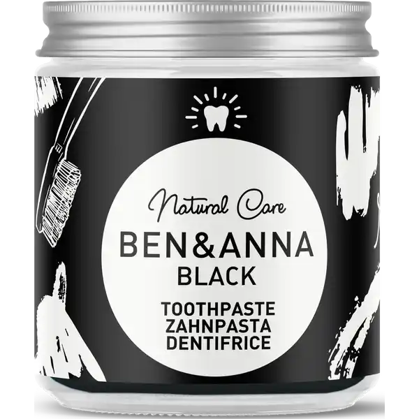 معجون أسنان أسود بدون فلورايد