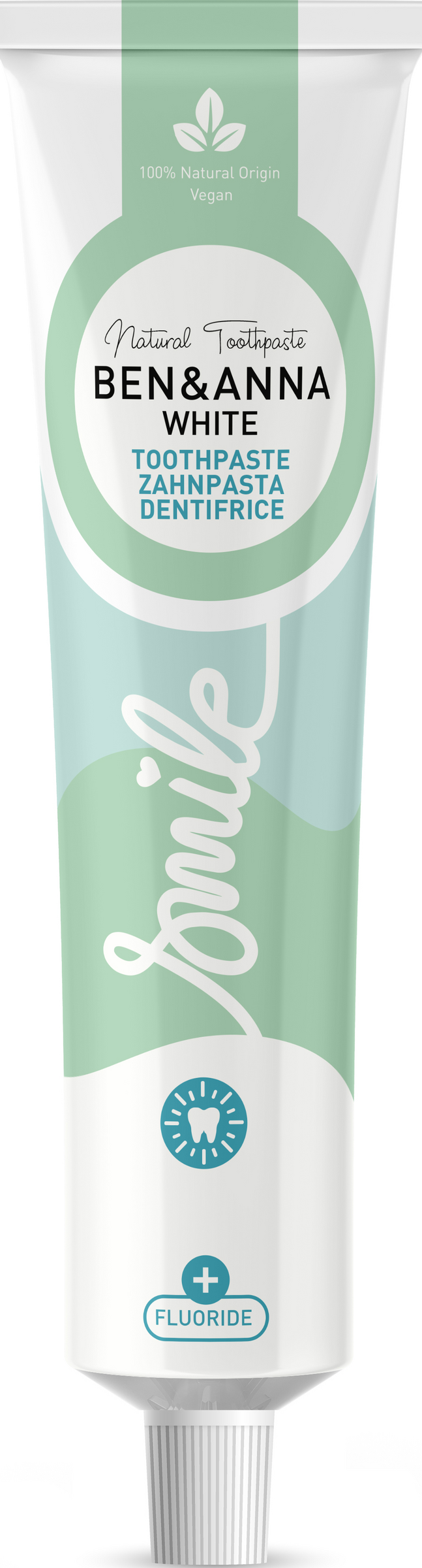 معجون أسنان أنبوب أبيض بالفلورايد 2