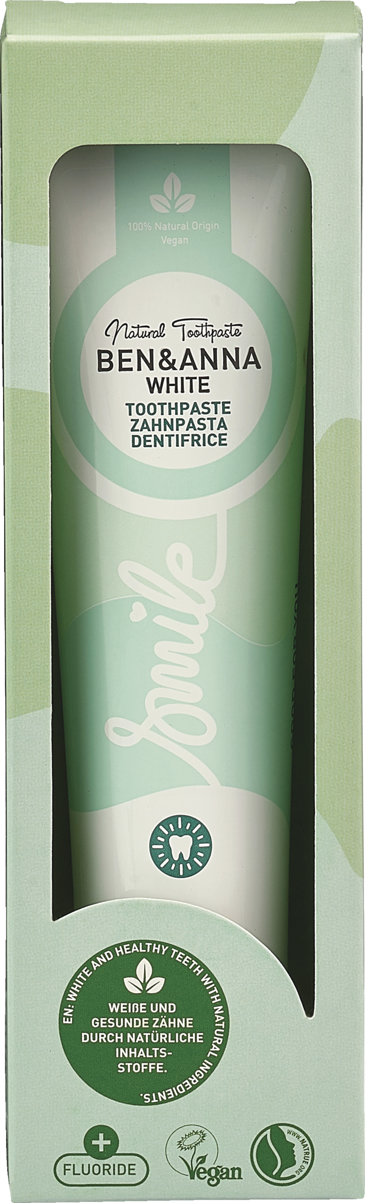 Ben&Anna Toothpaste Tube White mit Flourid