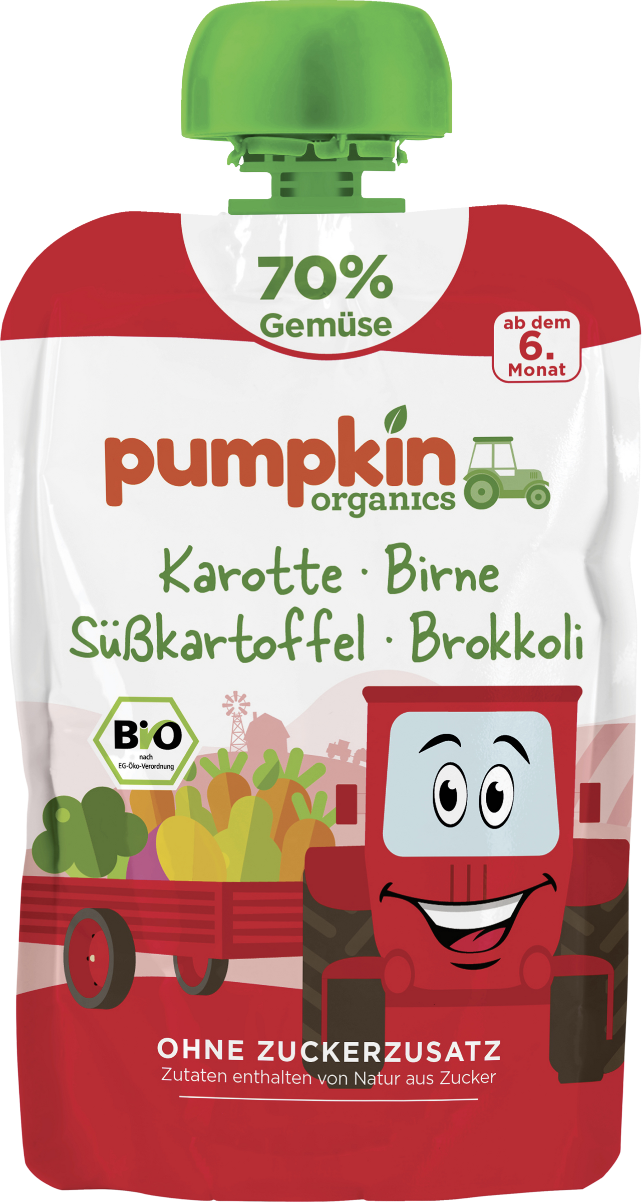 Pumpkin Organics Bio Quetschie mit Karotte, Birne, Süßkartoffel & Brokkoli