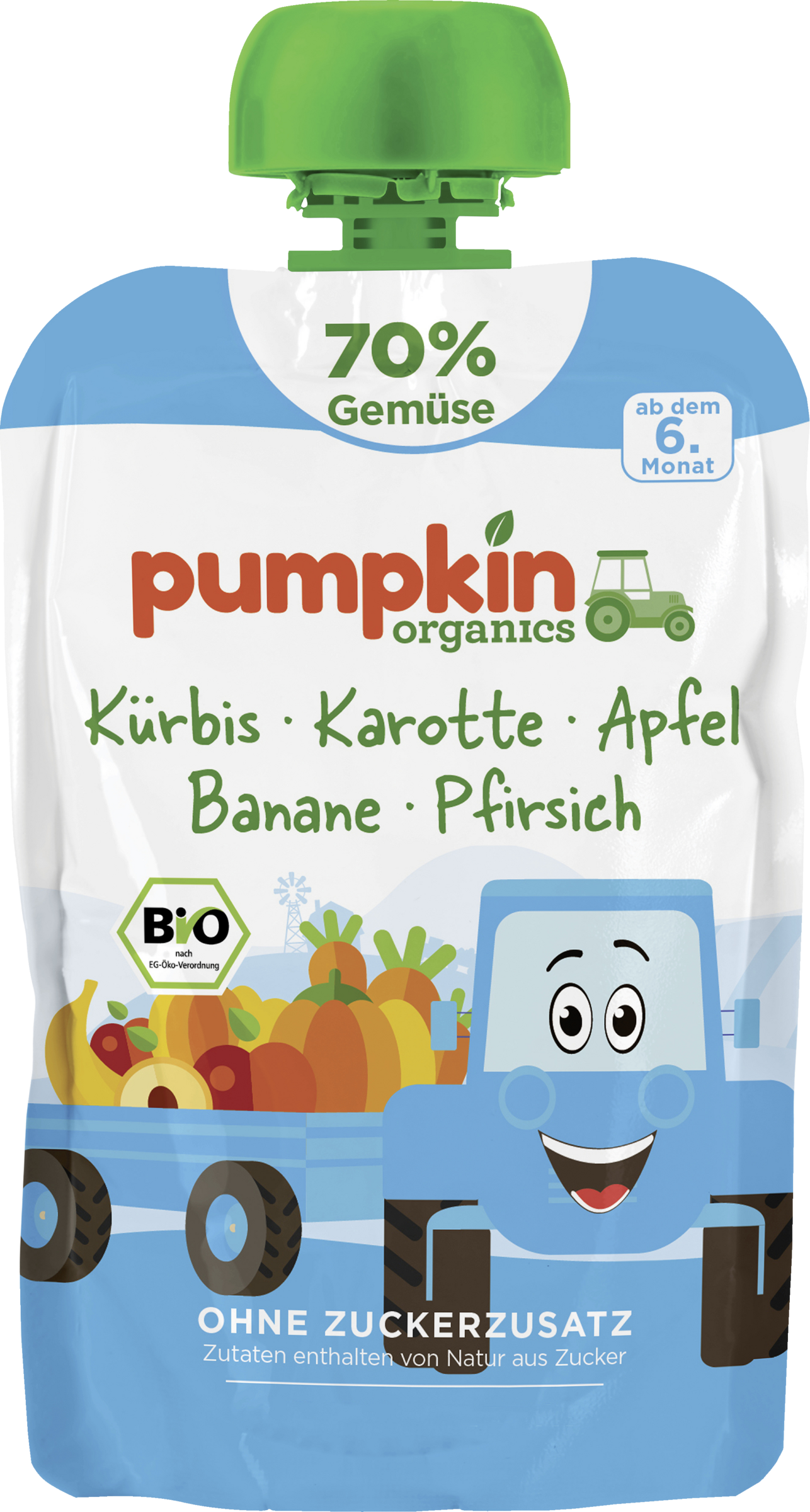 Pumpkin Organics Bio Quetschie mit Kürbis, Karotte, Apfel, Banane & Pfirsich