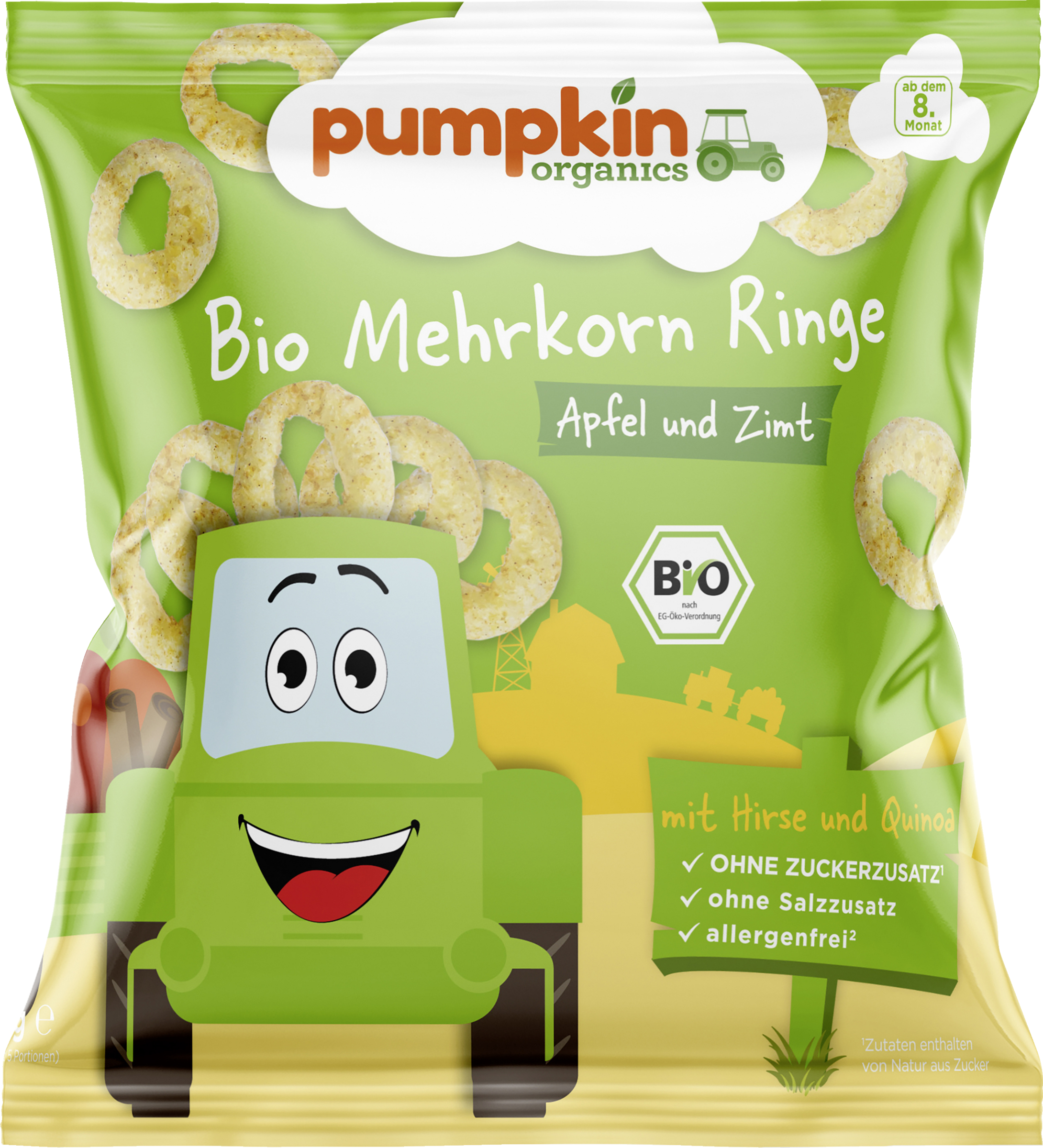 Pumpkin Organics Bio Mehrkorn Ringe mit Apfel & Zimt