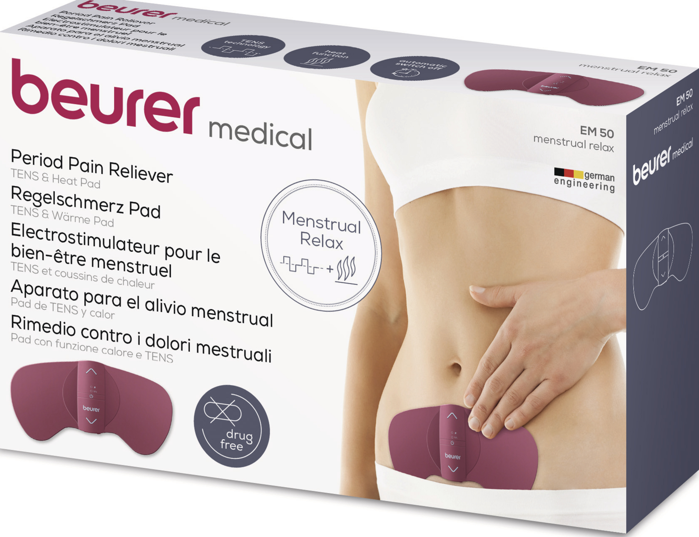 beurer EM 50 Menstrual Relax Wärme Pad