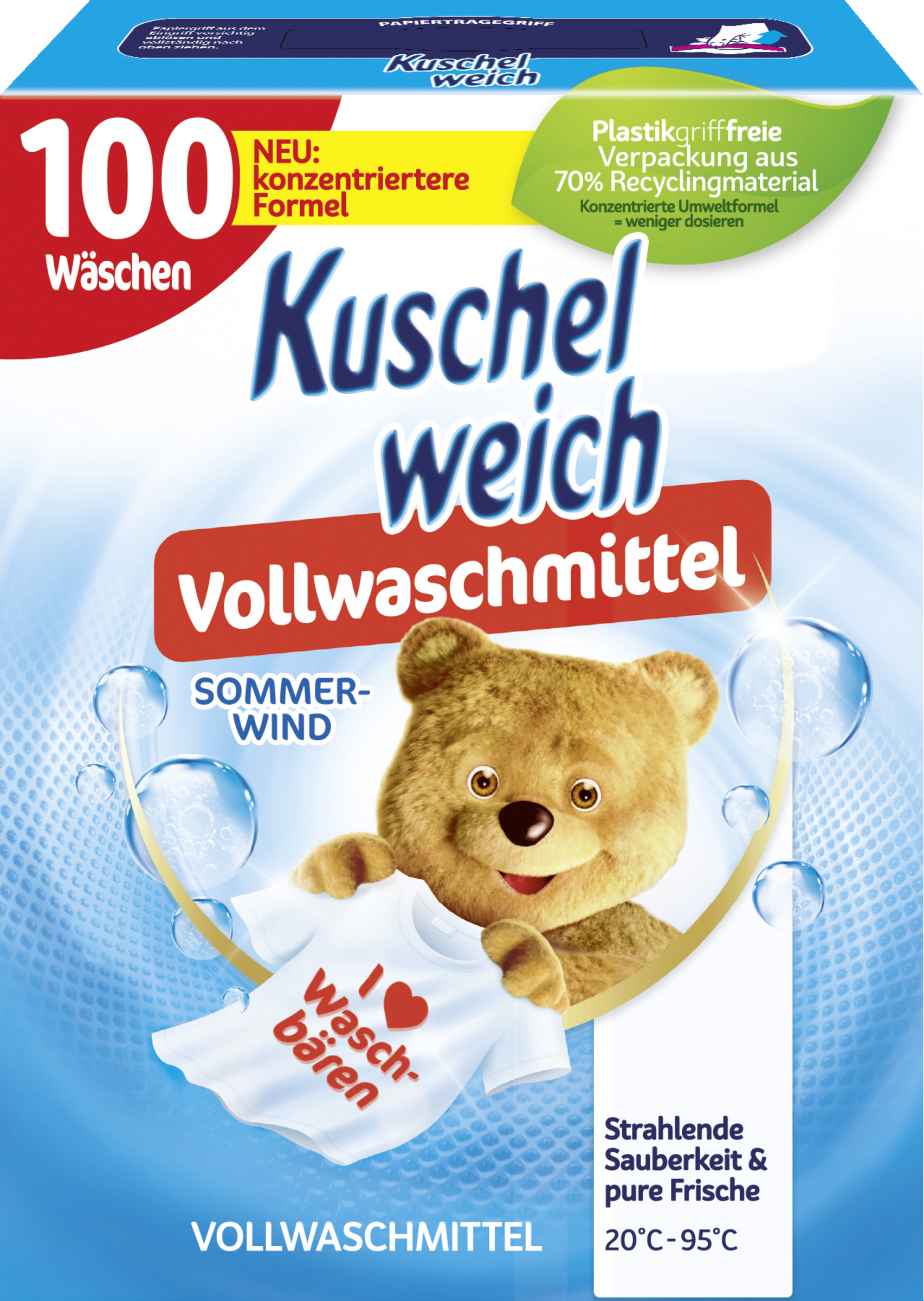Kuschelweich Vollwaschmittel Pulver Sommerwind Großpackung 100WL