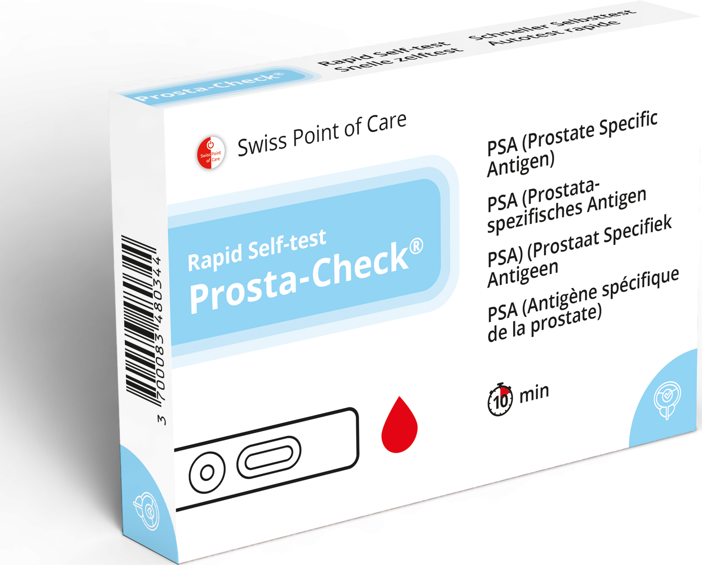 Swiss Point of Care Prosta-Check PSA Selbsttest, Prostata-Gesundheit, einfach anzuwenden, 1 Stück