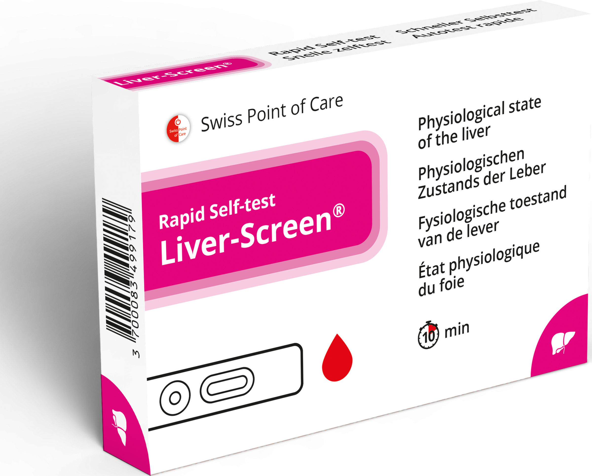 اختبار الكبد الذاتي Liver-Screen، اختبار وظائف الكبد، اختبار سريع لتحديد إنزيمات الترانساميناز، قطعة واحدة