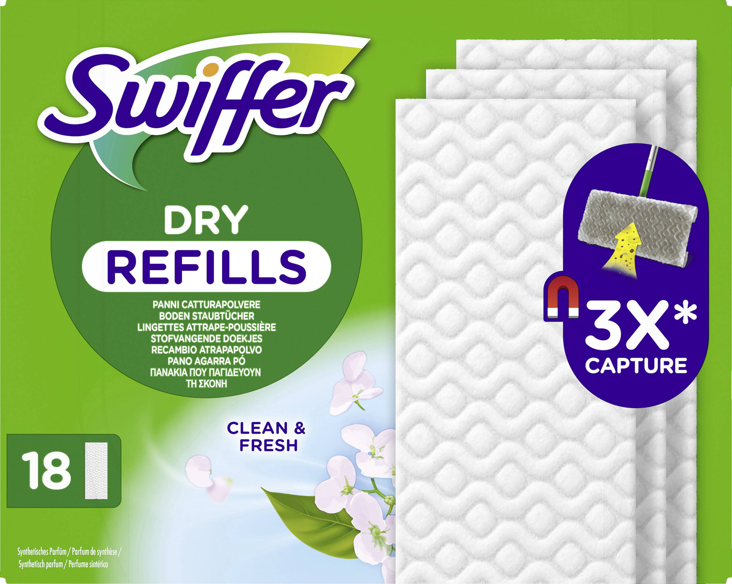 Swiffer Dry Wischtücher trocken Nachfüllpackung mit Duft