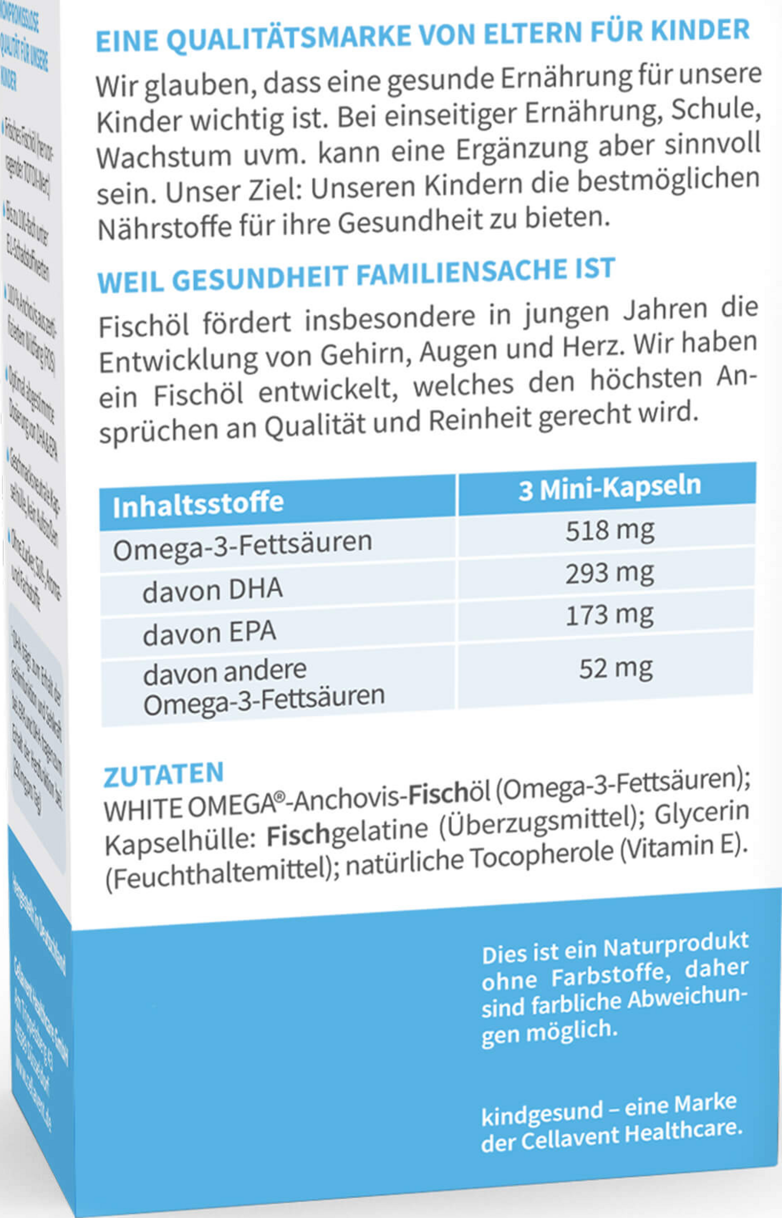 WHITE OMEGA Kids كبسولات أوميغا 3 2