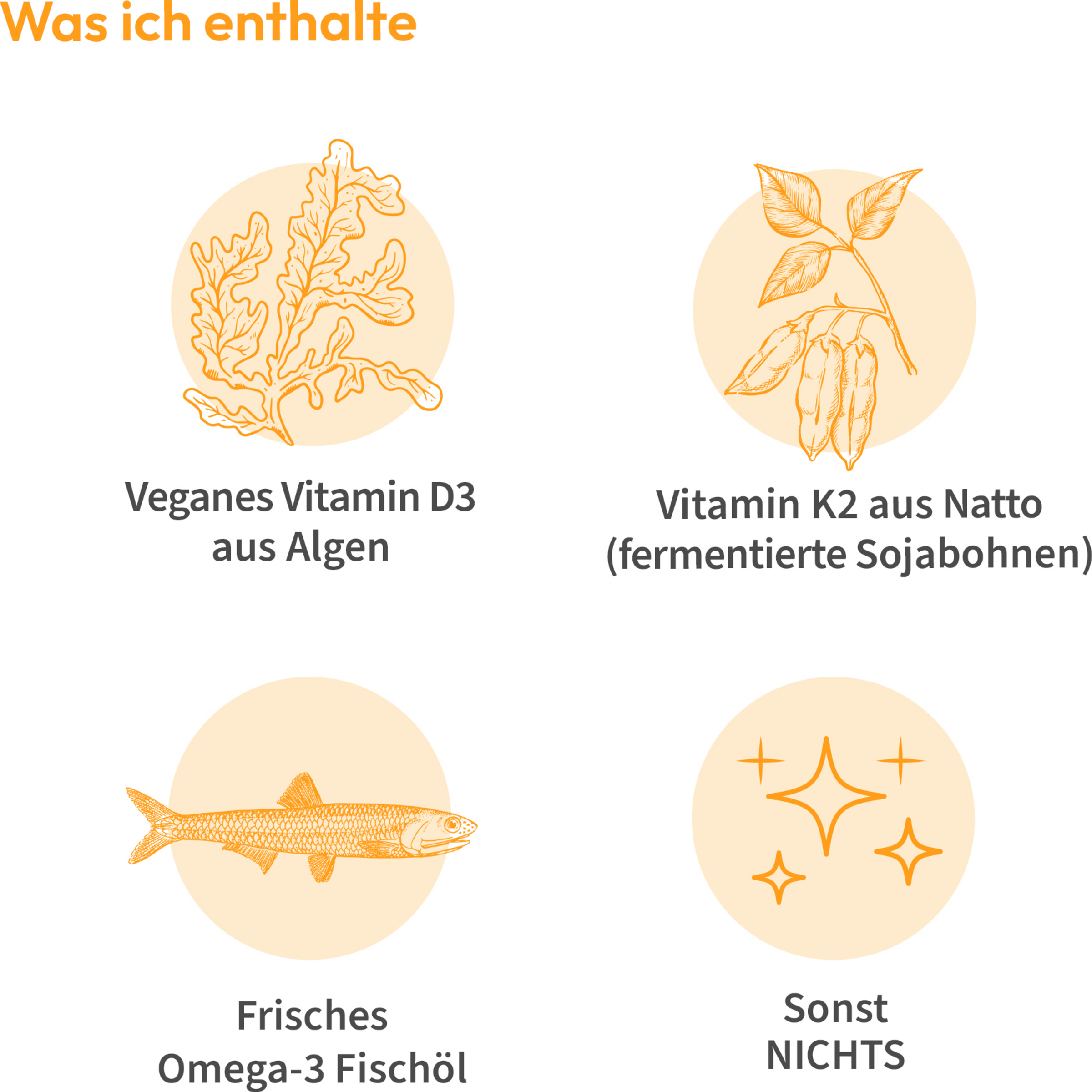 كبسولات صغيرة فيتامين د3+ك2 للأطفال WHITE OMEGA 4