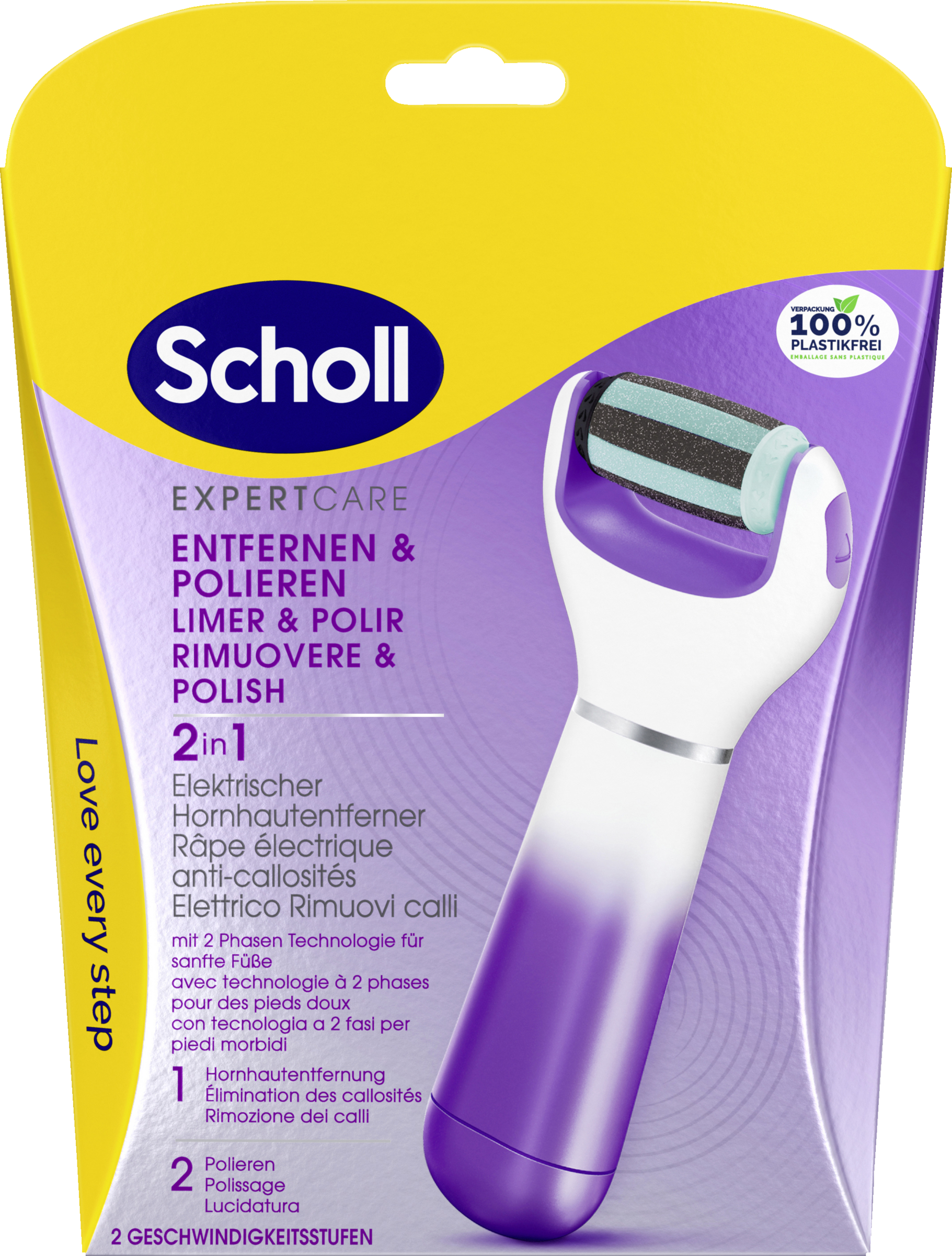 Scholl Expert Care elektrischer Hornhautentferner Lila