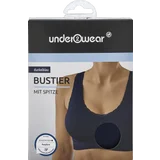 Basic Bustier mit Spitze dunkelblau Gr. L