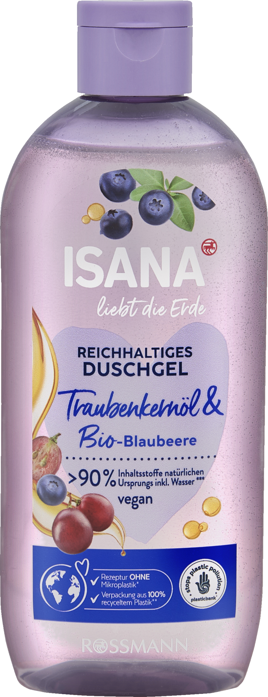 liebt die Erde Duschgel Traubenkernöl & Bio Blaubeere