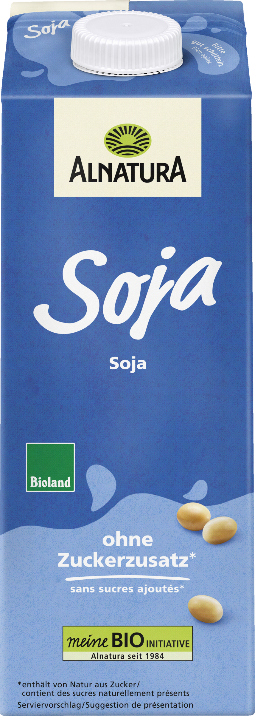 Alnatura Sojadrink Natur, Bio, ungesüßt, vegan, laktosefrei, glutenfrei, 1 L