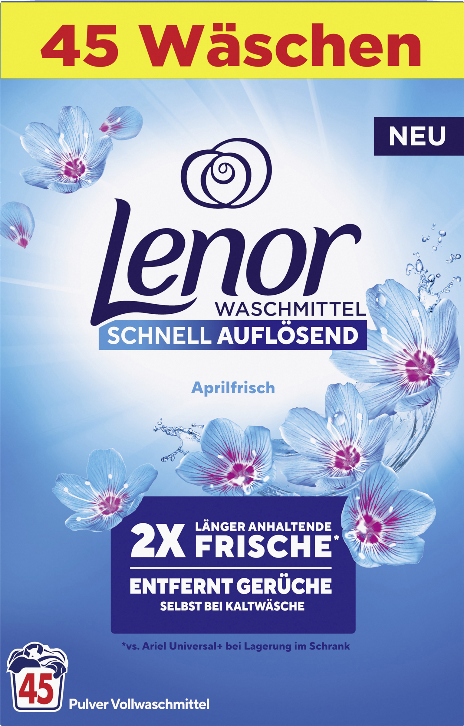 Lenor Vollwaschmittel Pulver Aprilfrisch 45WL