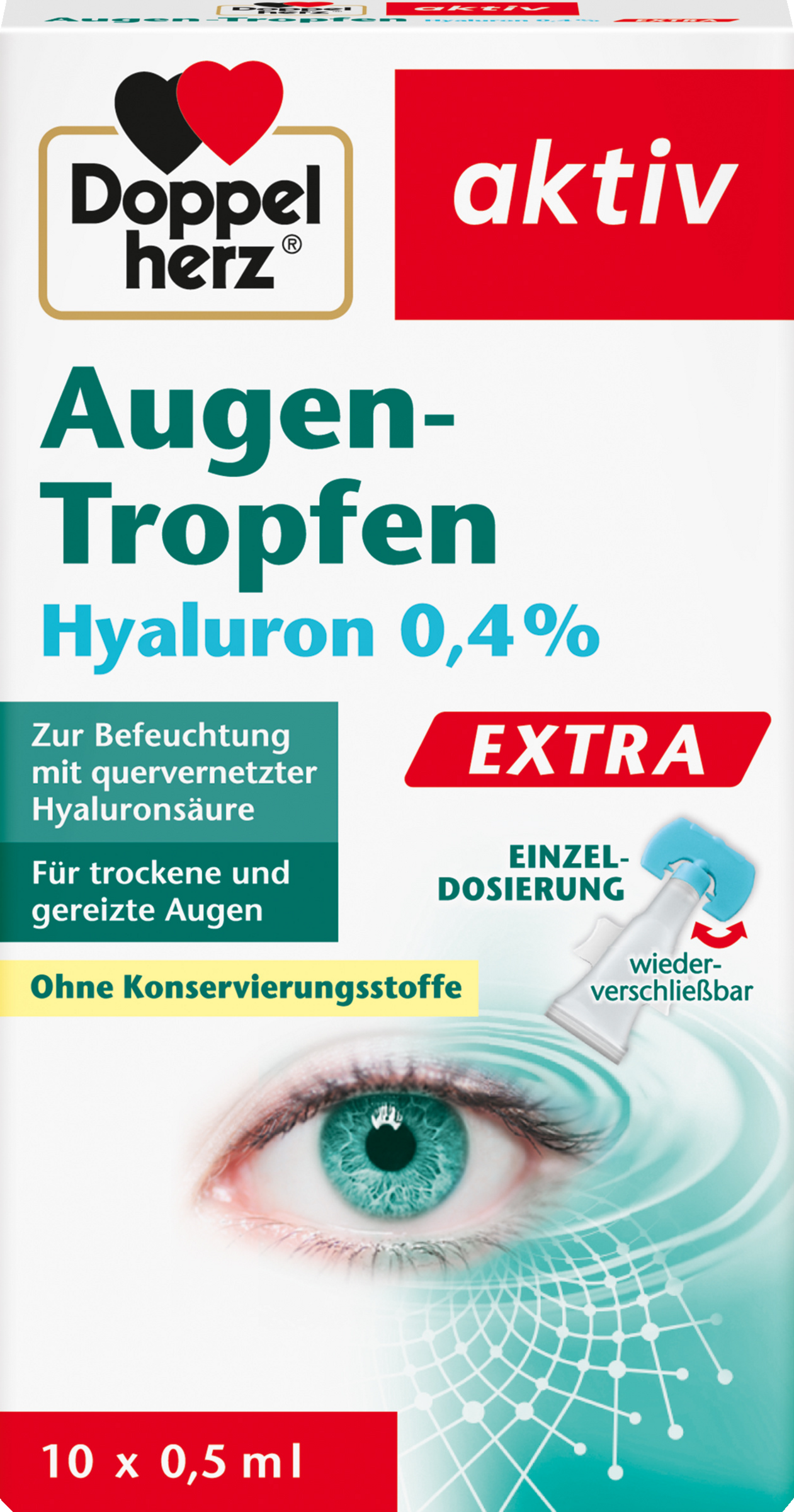 Doppelherz aktiv Augen-Tropfen Hyaluron 0,4 %