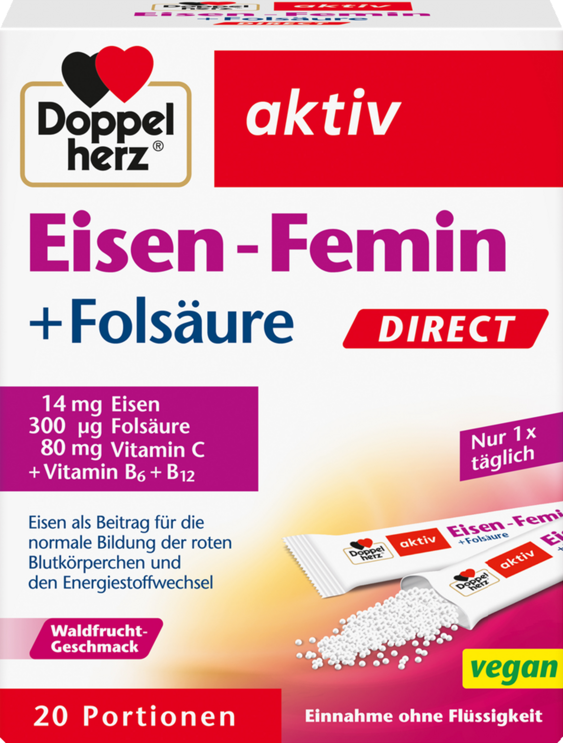 aktiv Eisen-Femin Direct + Folsäure