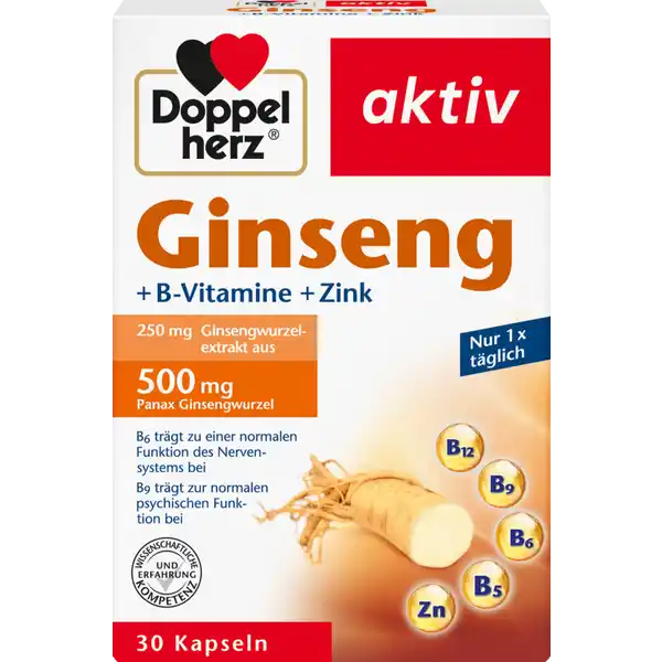 كبسولات الجنسنج + فيتامينات ب + زنك