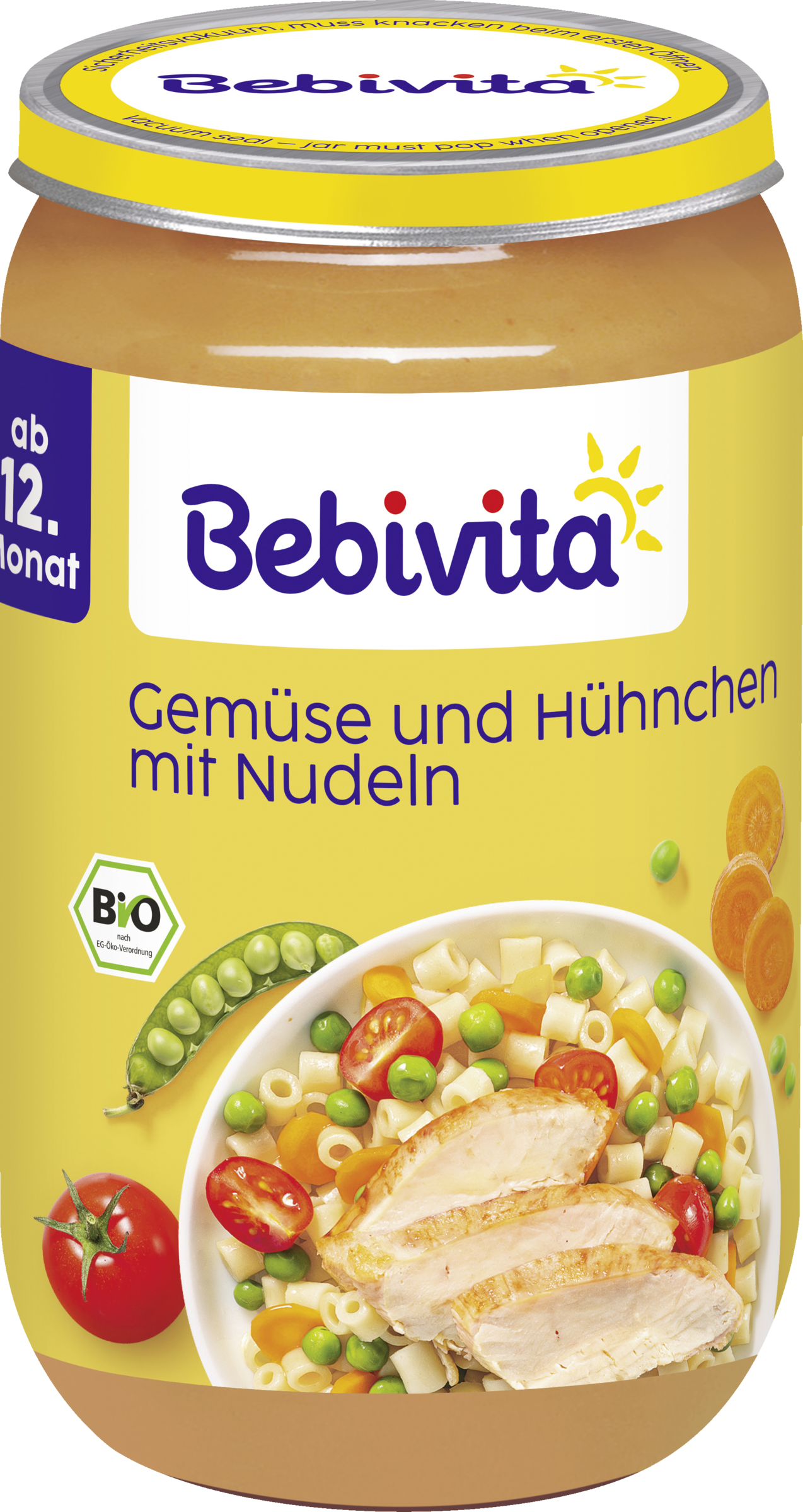 Bebivita Bio Gemüse und Hühnchen mit Nudeln ab 12. Monat